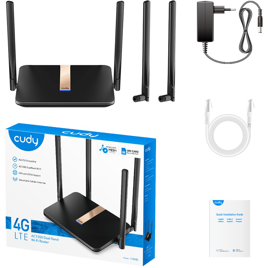 Ruter Cudy AC1200 / Wi‑Fi Mesh / 4G LTE Cat4 - Figura 4