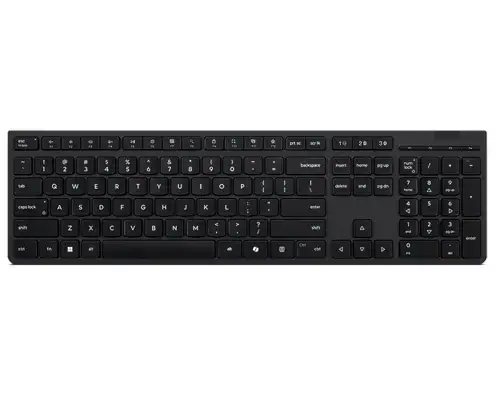 Tastierë Pa kabllo Lenovo Professional Wireless Rechargeable Keyboard / QWERTZ DE Layout / Rikarikueshme – Zezë