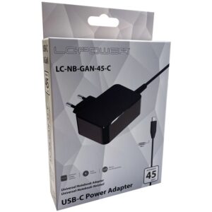 Adapter LC-Power 45W USB-C LC-NB-GAN-45-C