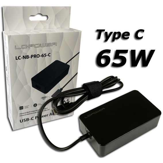 Adapter LC-Power 65W USB-C LC-NB-PRO-65-C