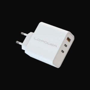 Adapter LC-Power Charger 2x USB-C/USB-A 65W LC-GAN-65 e bardhë