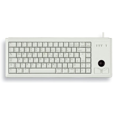 Cherry G84-4400 Slim USB Tastierë Me kabllo with Trackball [US] – Bardhë