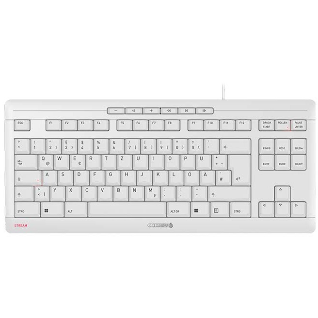 Cherry STREAM TKL Tastierë Me kabllo [DE] / Tenkeyless – Bezhë