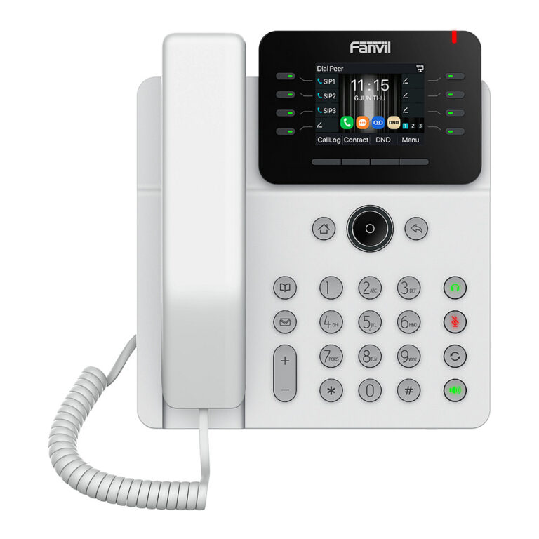 Telefon IP Fanvil V62G me SIP / PoE / 2x Gigabit dhe USB - Bardhë