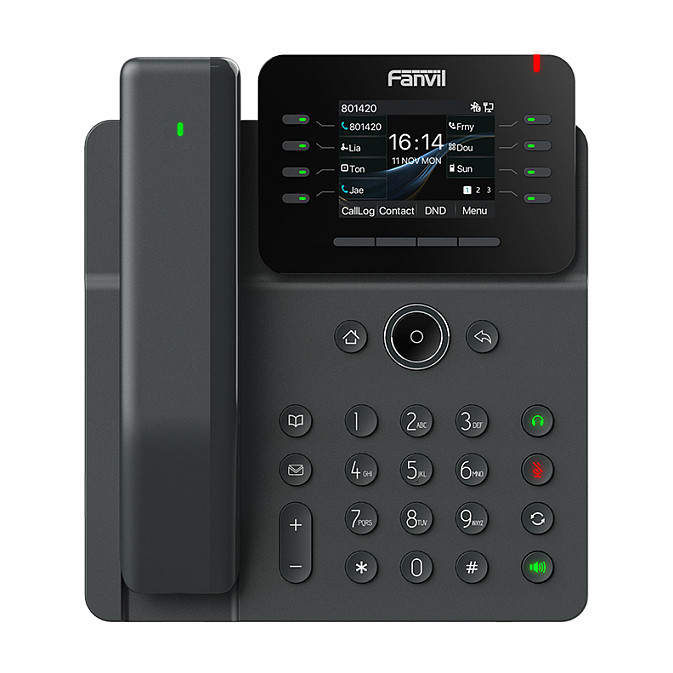 Telefon VoIP Fanvil V62 Pro me SIP 2.8"/ PoE / 2x Gigabit dhe USB - Zezë