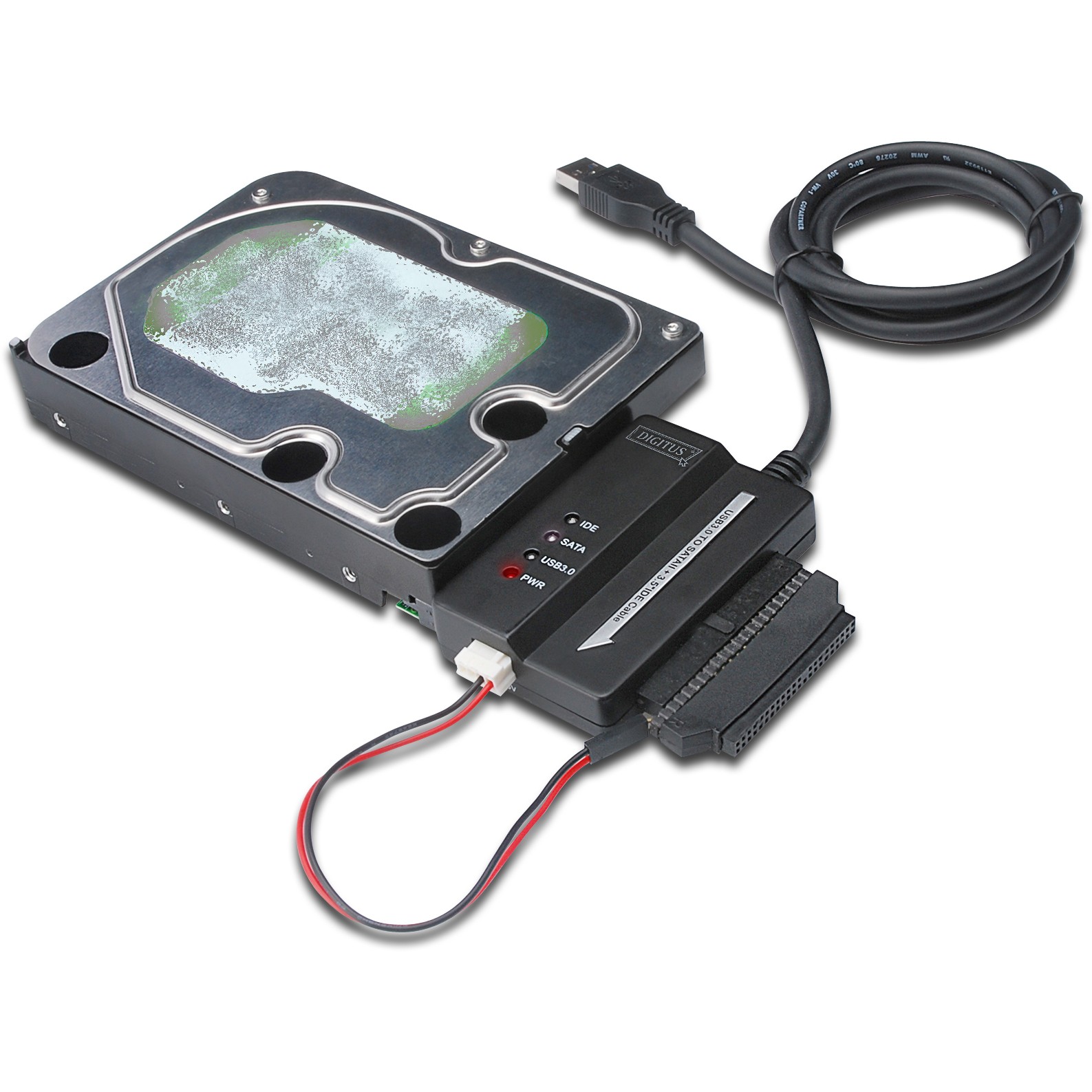 Aksesorë për disqe DIGITUS HDD Adapter Cable USB 3.0 → SATA II + 3.5" IDE - Figura 2