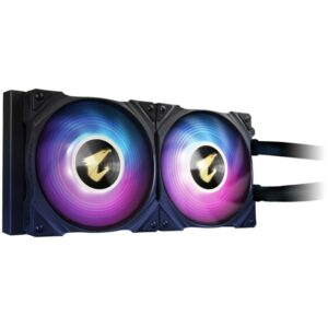 Ftohës për Procesor GIGABYTE AORUS WATERFORCE X 240 All-in-one Liquid Cooler with Circular LCD Display e zezë