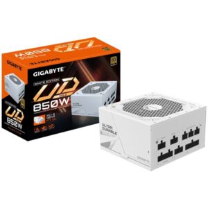 Furnizues Energjie PSU 850W GIGABYTE GP-UD850GM PG5W 80+ Gold e bardhë