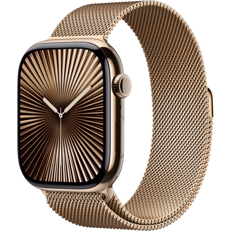 Orë e mençur APPLE Watch Series 10 GPS + Cellular 46mm Gold Titanium Case with Gold Milanese Loop - S/M