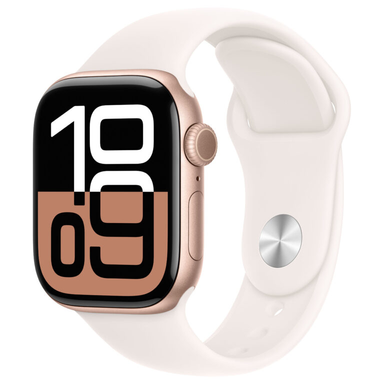 Apple Watch Series 10 (GPS + Cellular) 42mm Rose Gold Aluminum Case with Light Blush Sport Band (M/L)
