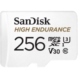 Kartë Memorie SD CARD 256GB SanDisk High Endurance MicroSDXC 100MB/s +Adapter