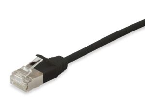 Kabllo për Rrjet Equip Patch Cable Cat6A F/FTP 2xRJ45 0.25 m Slim LSZH Polybag - Zezë
