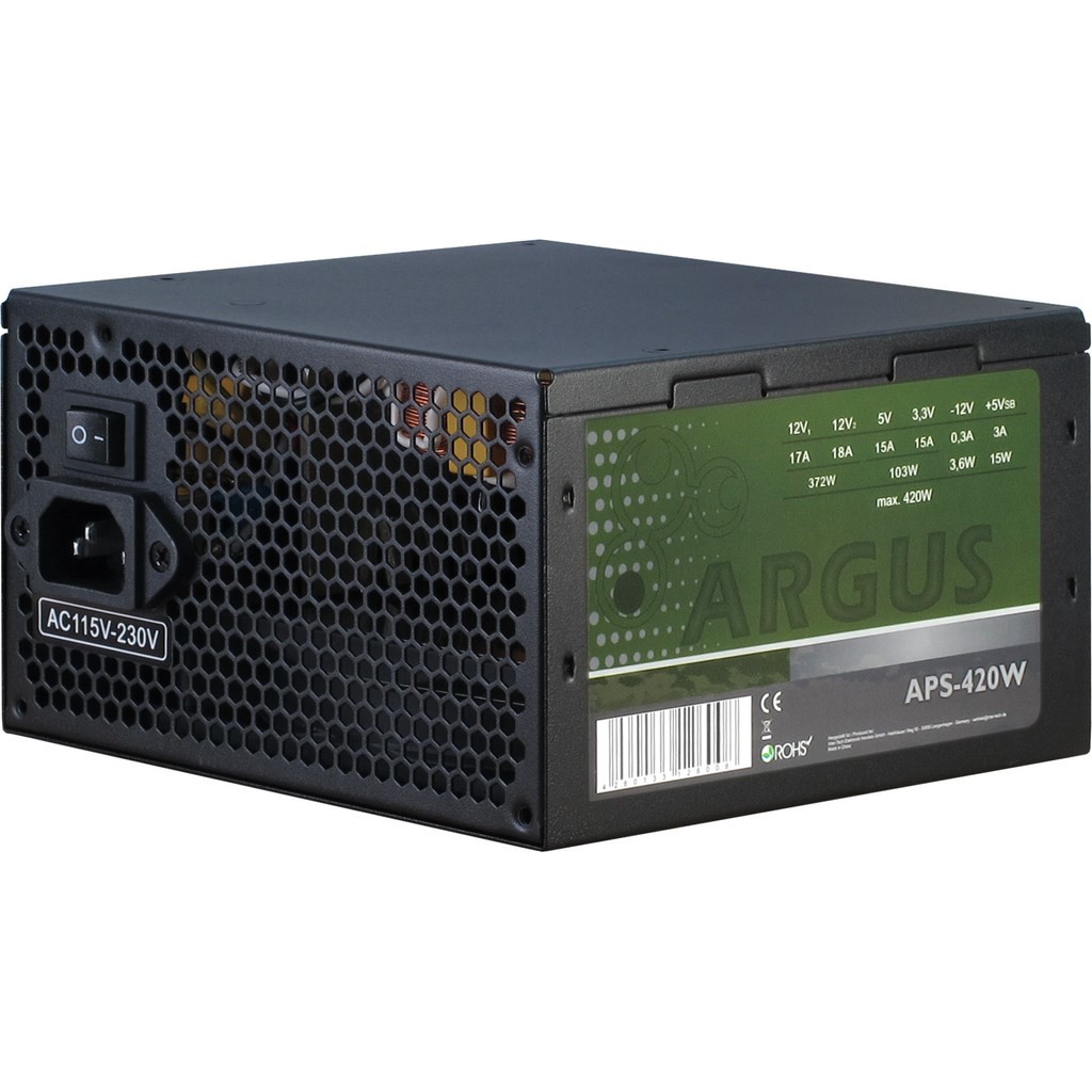 Furnizues Energjie PSU Inter-Tech Argus APS-420W 420W ATX Power Supply – Zezë