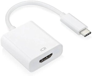 Konvertues USB Type-C Male në HDMI Female / 20cm / I bardhë