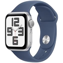 Apple Watch SE2 (2023) GPS 40mm Silver Aluminium Case with Sport Band M/L - Denim