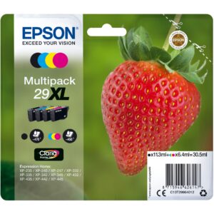 INK Epson 29 XL T2996 – Paket 4 copë / Zezë + (Blu/ Verdhë / Rozë)