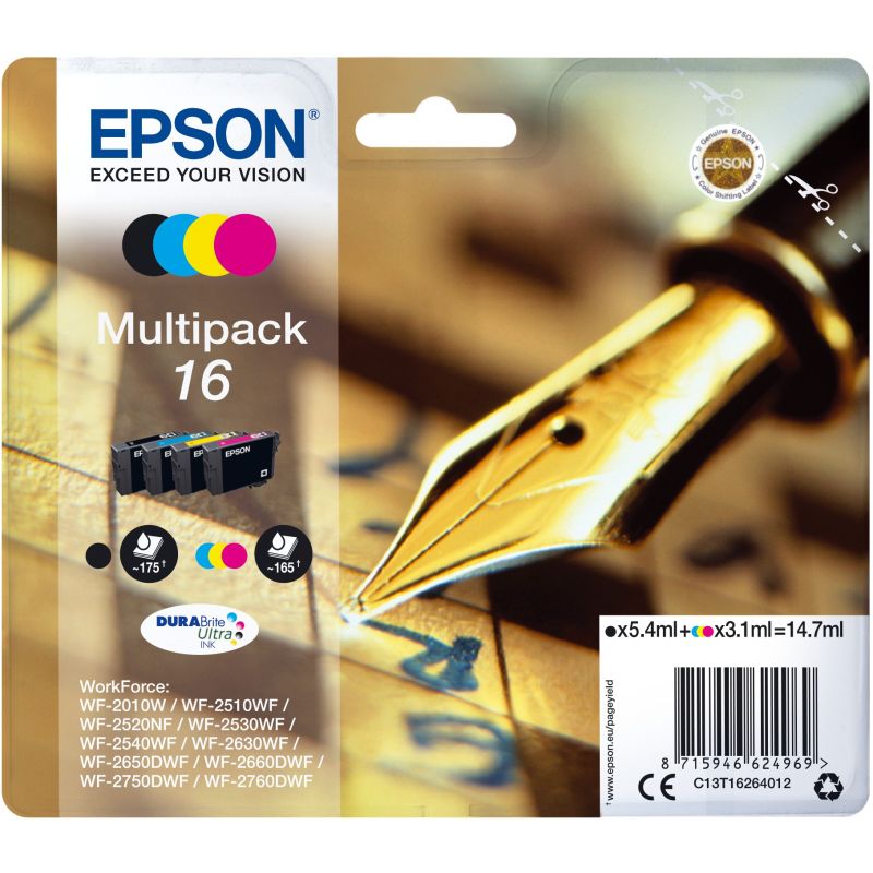 INK Epson / 16 / C13T16264012 / 165 faqe - 4pack Multipack
