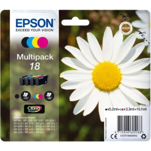 INK Epson 18 C13T18064012 / up to 175 pages – Multipack 4 copë (Zezë, Blu, Rozë, Verdhë)
