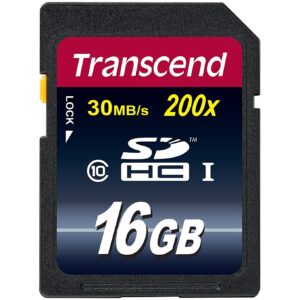 Kartë Memorie SD CARD 16GB TRANSCEND SDHC (Class10)
