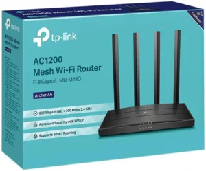Wireless Ruter TP-Link AC1200 / MU-MIMO / 2.4GHz: deri në 300Mbps / 5GHz: deri në 867Mbps / 4×10/100 / Gigabit 8