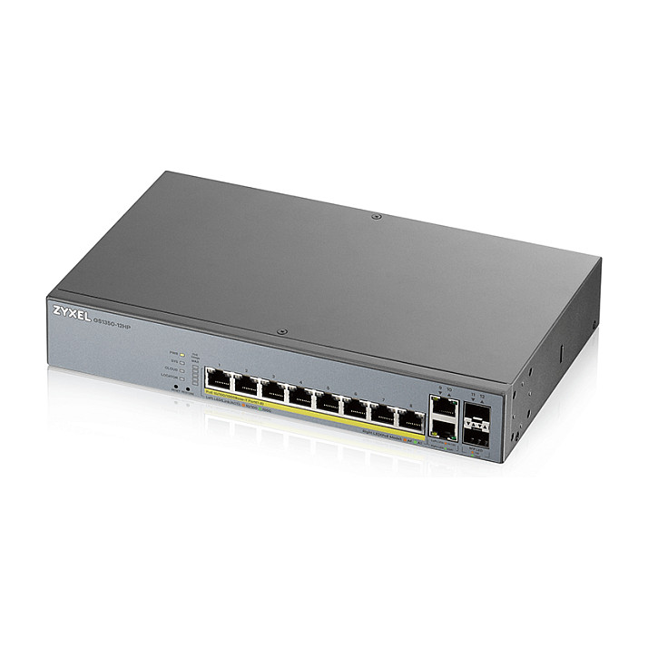 Switch Zyxel GS1350‑12HP / Managed / 10x Gigabit PoE+ / 2x Gigabit Uplink / Rackmount - Figura 3