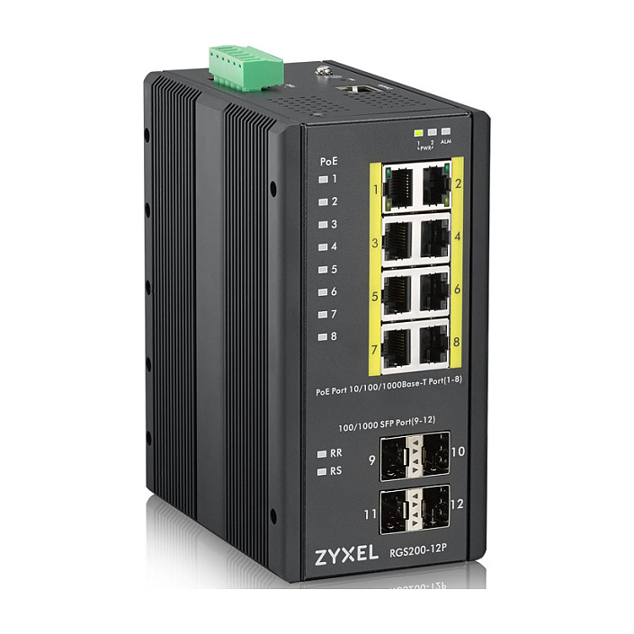 Switch Zyxel RGS200‑12P / Managed / 8x GE PoE+ + 4x GE / Rackmount - Figura 2