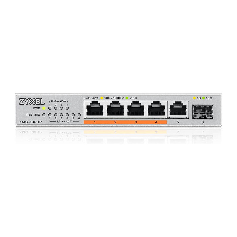 Switch Zyxel MG‑105HP / Unmanaged / 6‑Port Gigabit PoE - Figura 3