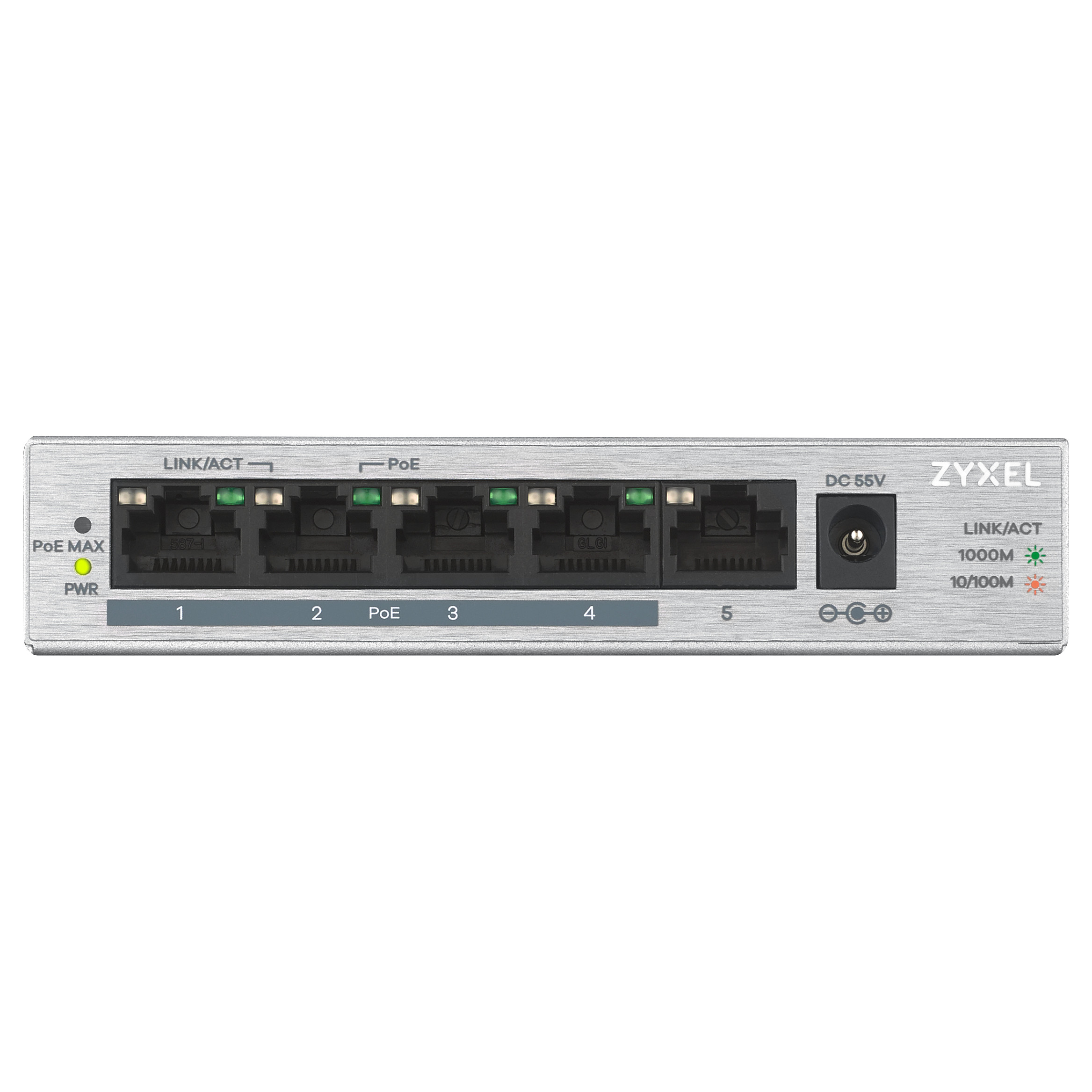 Switch Zyxel GS‑1005HP / Unmanaged / 5‑Port Gigabit PoE - Figura 2
