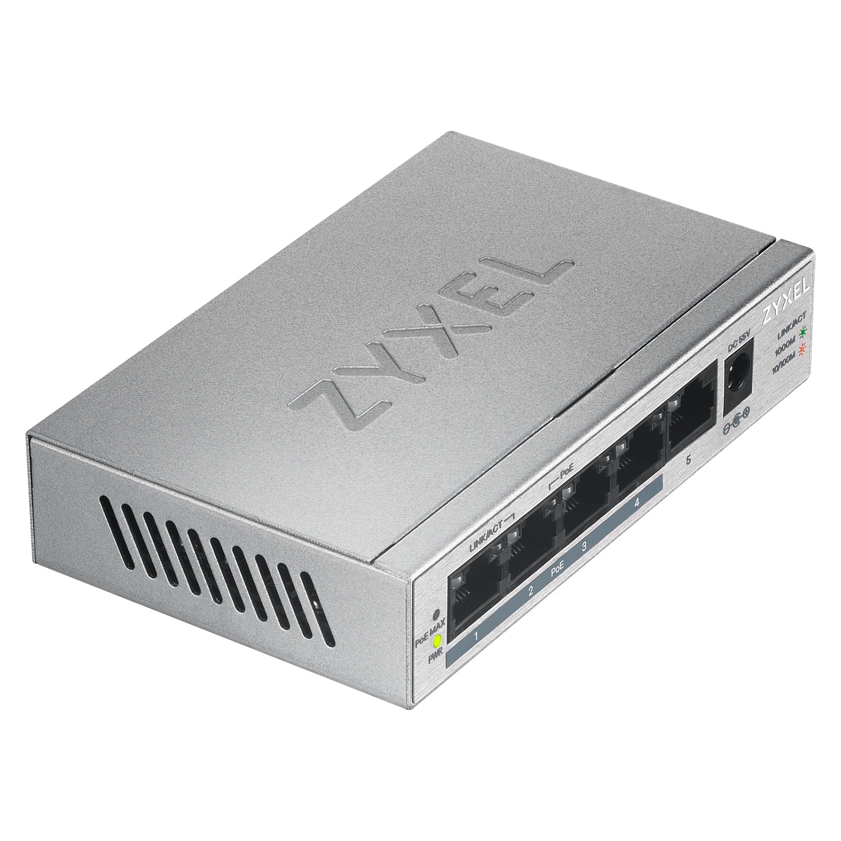 Switch Zyxel GS‑1005HP / Unmanaged / 5‑Port Gigabit PoE - Figura 3