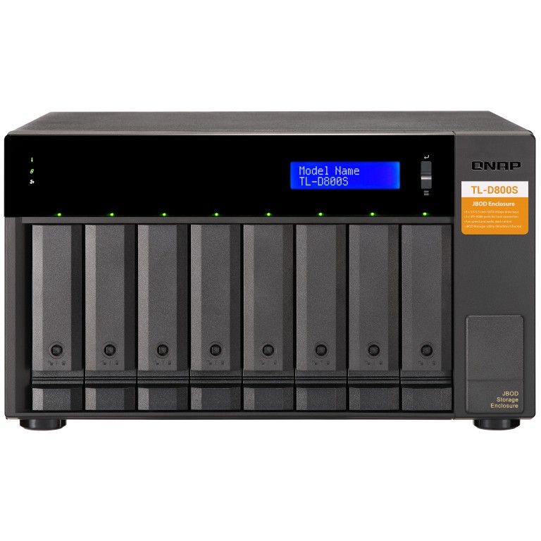 Barebone QNAP TL‑D800S / 8‑Bay Desktop / SATA JBOD Expansion Unit
