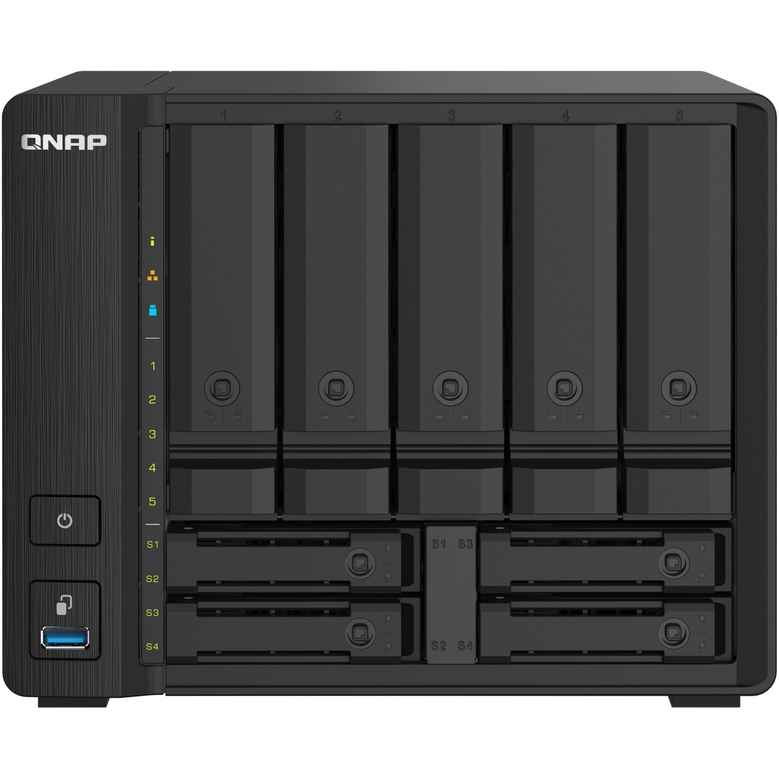 NAS QNAP TS‑932PX‑4G / 9‑Bay / AL324 Quad‑Core / 4GB DDR4 SODIMM / 5x 3.5" SATA / 4x 2.5" SATA / 2x 10GbE SFP+ LAN / 2x 2.5GbE LAN
