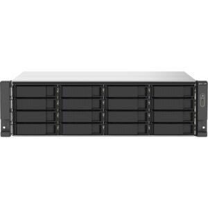 NAS QNAP 16‑Bay Rackmount / AMD Ryzen V1500B (V1000 Series, 4C/8T, 2.2GHz) / 16GB DDR4 / 2x 2.5GbE LAN / optional 10GbE & M.2