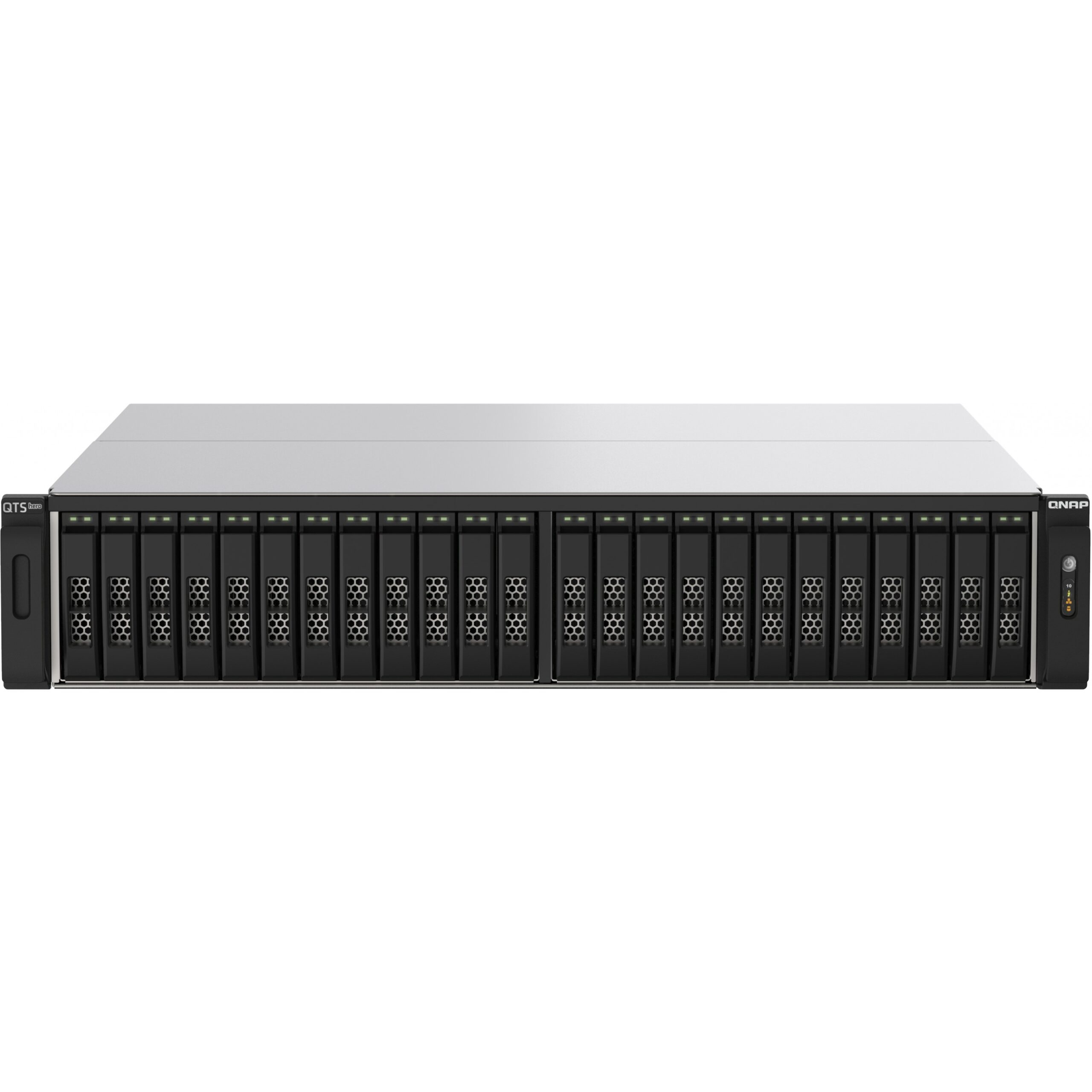 NAS QNAP TS‑h2490FU‑7232P‑64G / 24‑Bay All‑Flash / AMD EPYC 7232P / 64GB DDR4 / NVMe Gen3x4 / 2x 2.5GbE LAN / 2x 25GbE SFP28