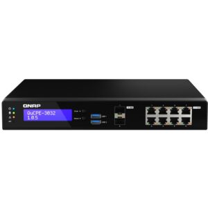 NAS QNAP QuCPE‑3032‑C3558R‑8G / Intel Atom C3558R / 8x2.5GbE RJ45, 2x10GbE SFP+ / 2xM.2 NVMe / 60W PSU