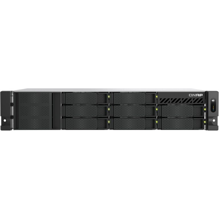 NAS QNAP TS‑855eU‑RP‑8G 8‑Bay Short Depth Rackmount / Intel Atom C5125 (8 cores, 2.8GHz) 8GB / 2x 2.5GbE / 2x M.2 2280 /2x PCIe Gen3 / 250W Redundant PSU