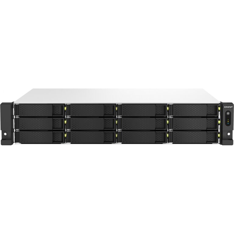 NAS QNAP TS‑1264U‑RP‑8G 2U 12‑Bay Rackmount / Intel Celeron N5095 Quad‑Core / 8GB Onboard (non‑expandable) /12x 3.5"/2.5" SATA / 2x 300W Redundant PSU