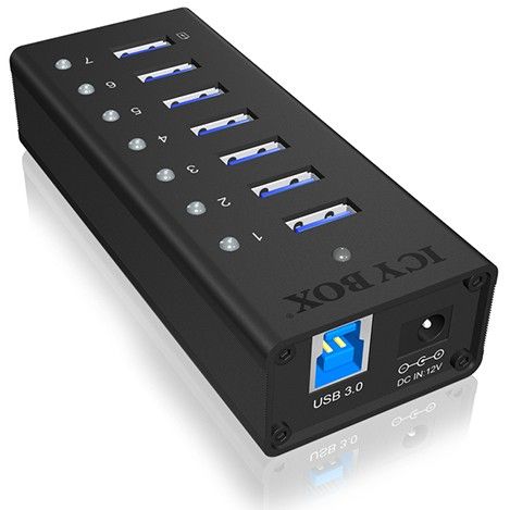 HUB USB 3.0 / 7‑Port / ICY BOX / for Drives – Zezë