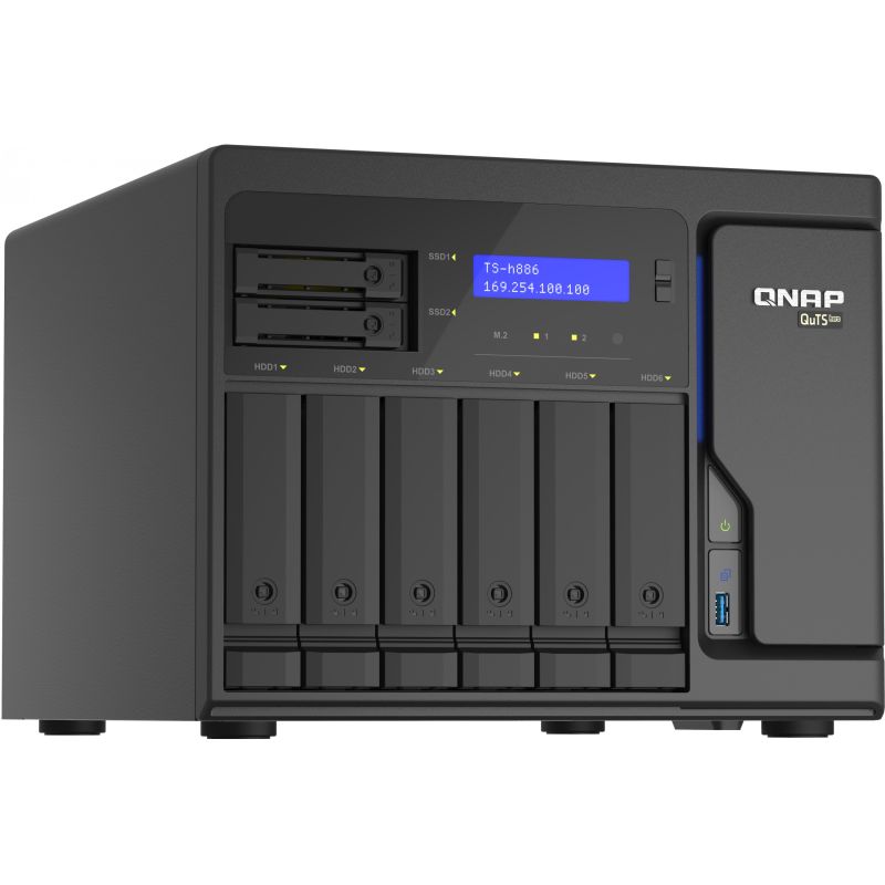 NAS QNAP TS‑h886‑D1602‑8G‑BRO 8‑Bay QuTS hero / Intel Xeon D1602 / 2x M.2 NVMe Gen3 / 8GB / 5‑Year Warranty - Figura 4