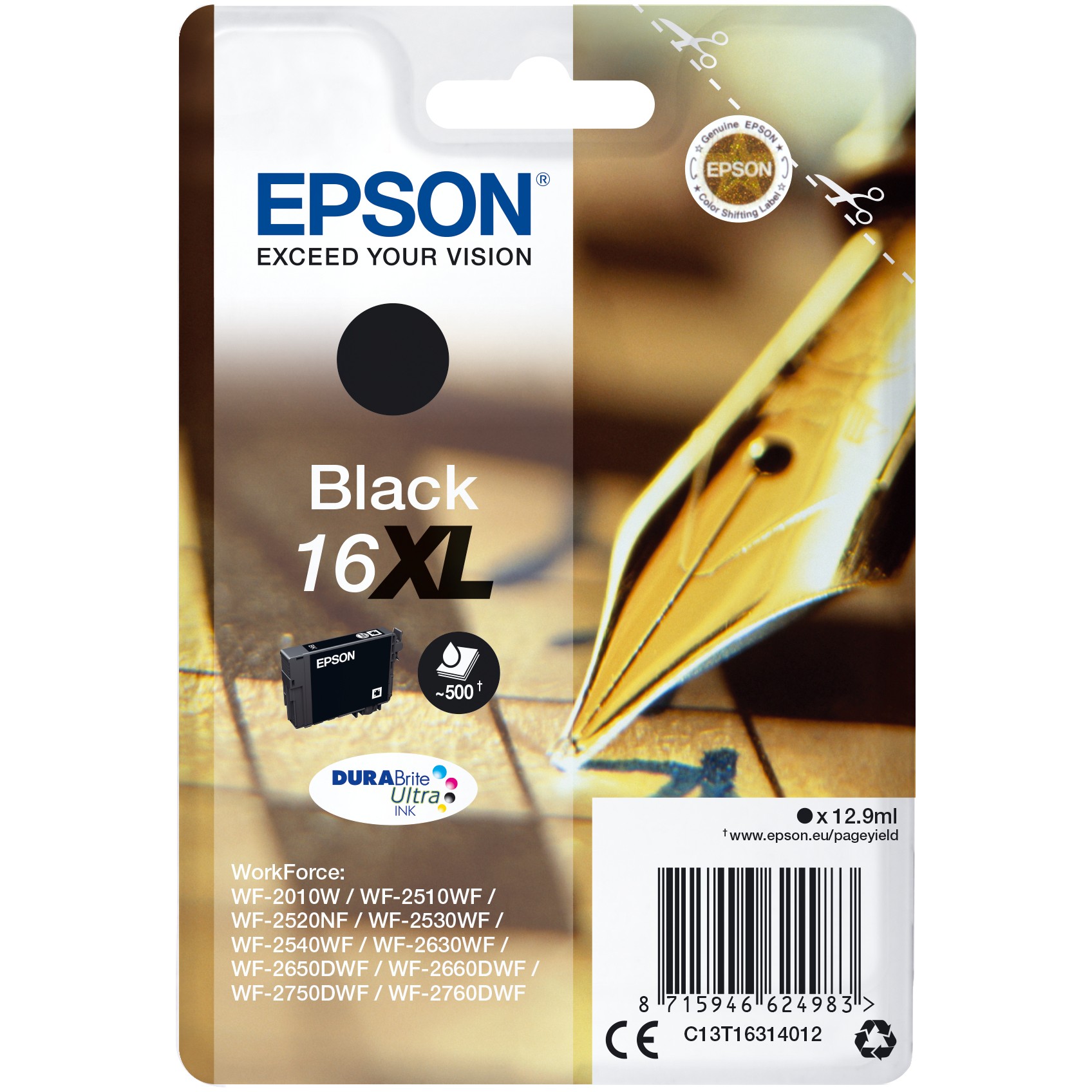 INK Epson 16XL C13T16314012/ me kapacitet të lartë – Zezë