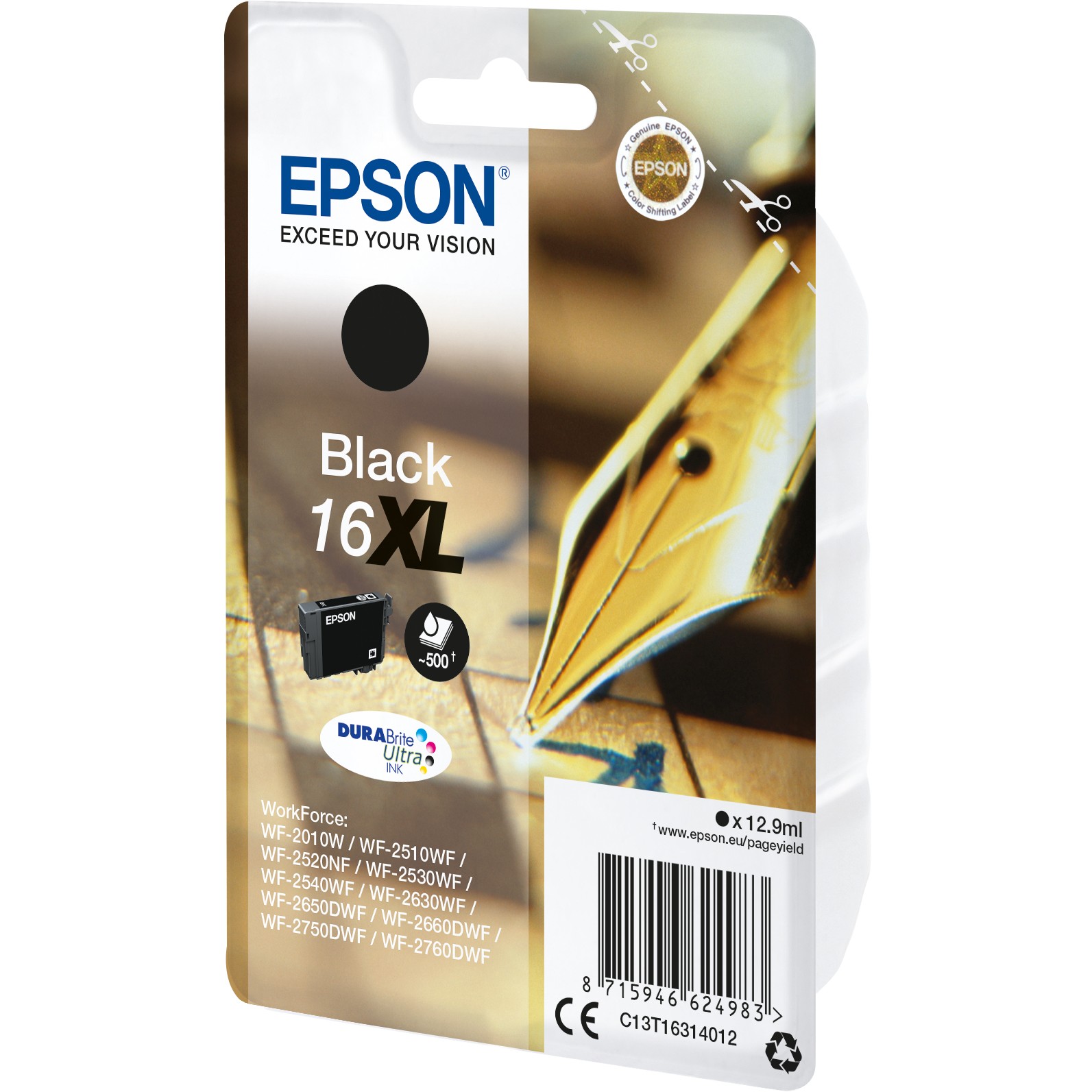 INK Epson 16XL C13T16314012/ me kapacitet të lartë – Zezë - Figura 2