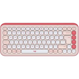 Tastierë pa kabllo Logitech POP Icon Keys / US Layout - Rozë/Bardhë