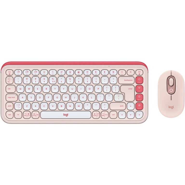 Combo (Tastierë & Maus) Logitech POP ICON / US Layout / QWERTY - Rozë