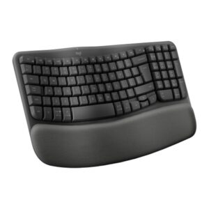 Tastierë pa Kabllo Logitech Wave Keys Ergonomike / Wireless + Bluetooth / US - Grafit