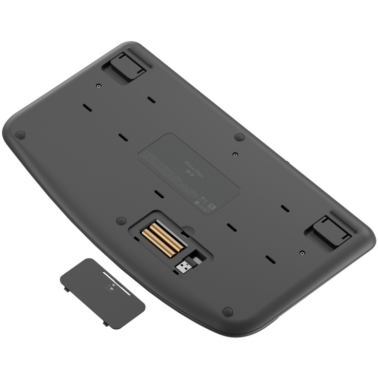Tastierë pa Kabllo Logitech Wave Keys Ergonomike / Wireless + Bluetooth / US - Grafit - Figura 3