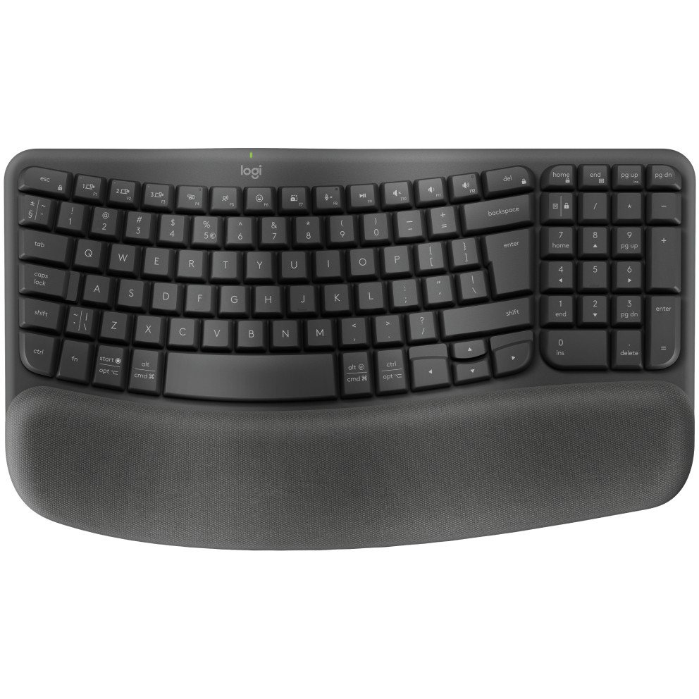 Tastierë pa Kabllo Logitech Wave Keys Ergonomike / Wireless + Bluetooth / US - Grafit - Figura 4