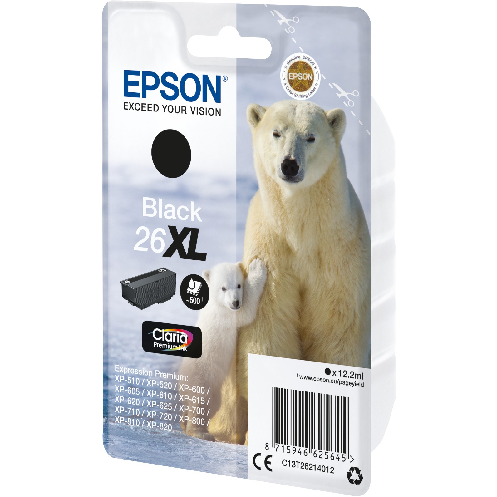 INK Epson T2621 26XL/me Kapacitet të Lartë – Zezë - Figura 2