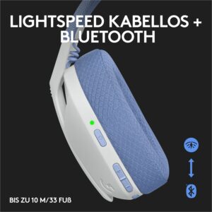 Kufje Gaming Logitech Lightspeed G435 Full Size Wireless Bluetooth / 2.4 GHz – Bardhë/Vjollcë e Hapur 8