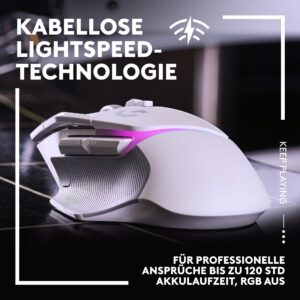 Maus Logitech G502 X Plus, i bardhë 8