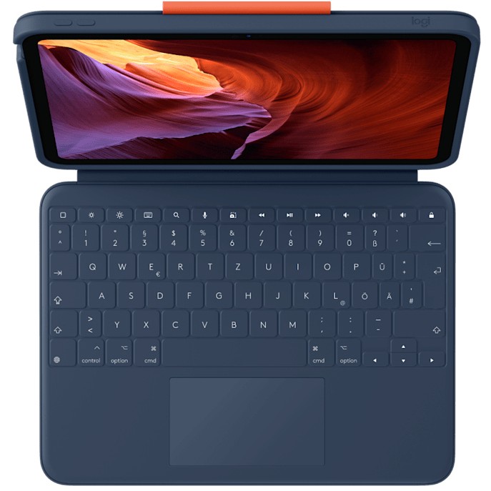 Aksesorë për tablet Logitech Rugged Combo 4 Touch Keyboard Case for Apple iPad 10th Gen – Blu  (DE QWERTZ) - Figura 3