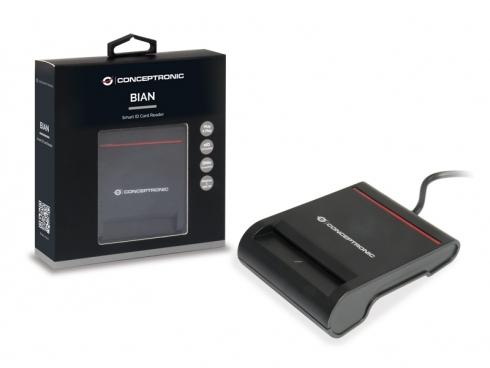 Adapter për Kartë memorie Conceptronic Smart ID Card Reader / USB-C 2.0 – Zezë